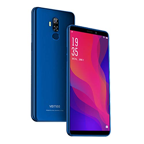 vernee 4G Téléphone Portable Debloqué, X2 Android 9.0-6350 mAh Batterie 6 Pouces HD écran 3Go RAM-32Go (Extensible à…