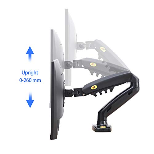 NB North Bayou Monitor Desk Mount Stand Bras de Moniteur à Mouvement Complet avec Ressort à gaz pour écran 17-27 Pouces…