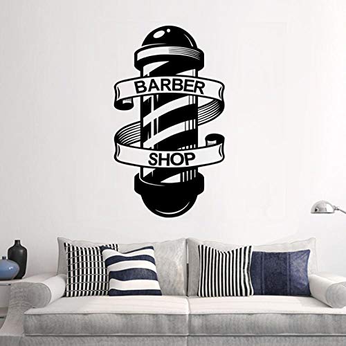 Sticker Mural Decal Barber Shop Autocollant Nom Chop Pain Decal Coupe De Cheveux Rasoirs Posters Vinyle Mur Art Stickers…