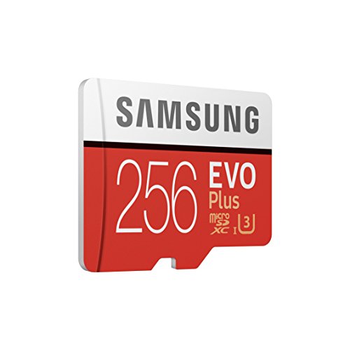 Samsung EVO Plus 256 GB microSDXC UHS-I U3 100 MB/s Full HD & 4K UHD Memory Card with Adapter (MB-MC256GA) – Red/White