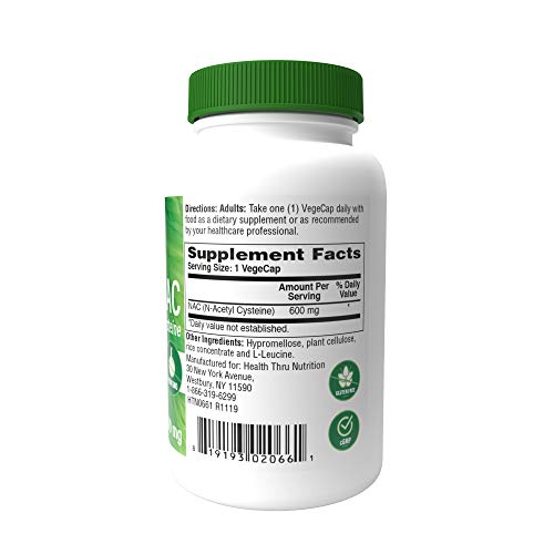 Health Thru Nutrition n-acétyl cystéine 60 vegecaps non-gmo