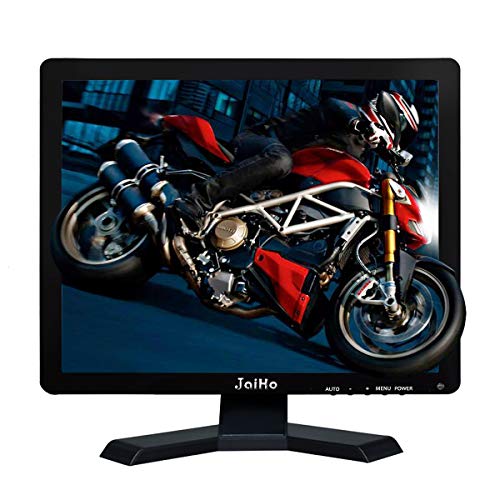 JaiHo 19 Pouces Moniteur 4:3 Moniteur LCD TFT Couleur 1024 x 768 1080P CCTV HDMI HD avec Sortie écouteur BNC VGA AV HDMI…