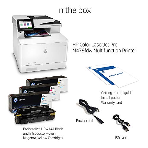 HP Color LaserJet Pro M479fdw- Imprimante laser – Recto-verso – A4 – 38 400 x 600 ppp – jusqu’à 27 ppm (mono) (couleur…
