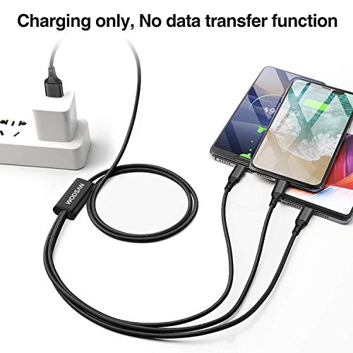 AVIWIS Multi Câble de Chargeur, 1.2M Nylon 3 en 1 Multiple Câble de Chargement avec Micro USB Type C Phone Connecteur…