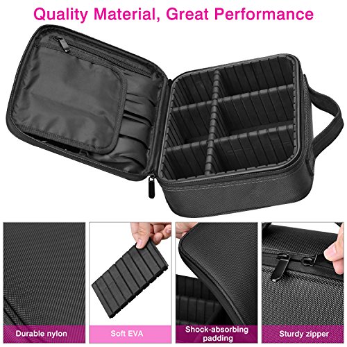 Luxspire Makeup Étui de Rangement Cosmétique, Maquillage Professionnel Ensemble Portable Sac de Rangement Pinceaux avec…