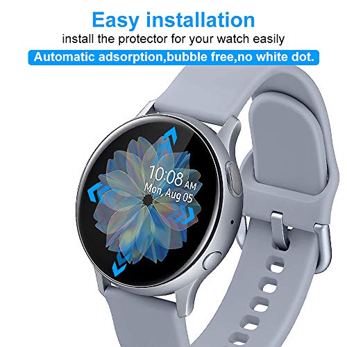 RSSYTZ [6 stück Protection écran pour Samsung Galaxy Watch Active 2 44mm, [Adsorption anhydre] [Film Flexible] [Soft HD…
