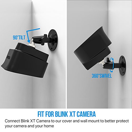 360 Degrés Support de Fixation Murale Ajustable et Peau de Protection en Silicone pour Blink XT Caméra de Sécurité…
