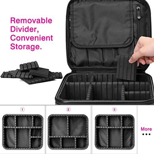 Luxspire Makeup Étui de Rangement Cosmétique, Maquillage Professionnel Ensemble Portable Sac de Rangement Pinceaux avec…