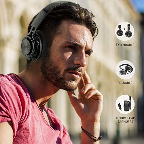 PowerLocus Casque Bluetooth sans Fil, [Bluetooth 5.0,40H de Jeu] Casque Audio stéréo sans-Fil ou Filaire avec Micro et…