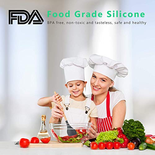 NEXGADGET Ensemble d’Ustensiles de Cuisine de 30 Pièces, Set de Cuisine en Silicone avec Support, Pinces, Grattoir…