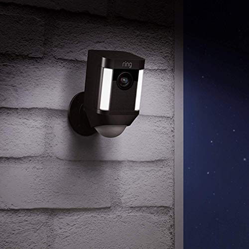 Ring Spotlight Cam Battery | Caméra de surveillance HD, projecteur LED, alarme, système audio bidirectionnel…