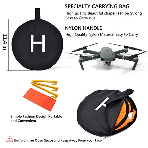 WisFox Landing Pad Drone Tapis D’atterrissage Pliable et étanche Diamètre 75cm pour DJI Mavic