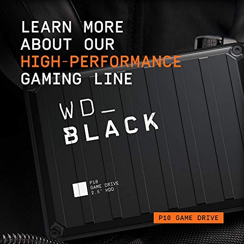 WD 4TB Gaming Drive Portable HDD works with Playstation 4