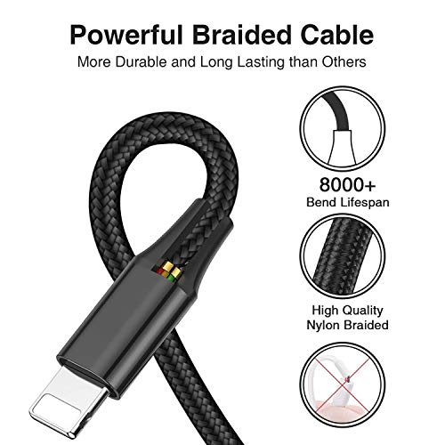 AVIWIS Multi Câble de Chargeur, 1.2M Nylon 3 en 1 Multiple Câble de Chargement avec Micro USB Type C Phone Connecteur…
