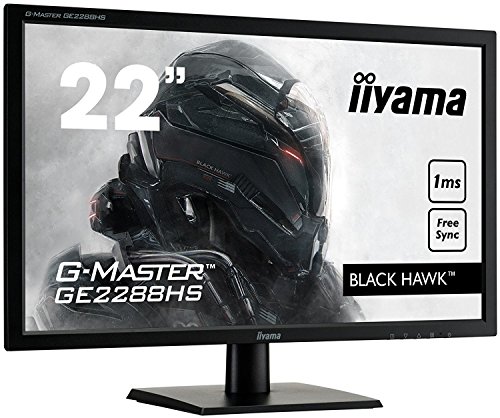 iiyama GMaster Black Hawk GE2288HS Moniteur Gaming 21,5” Full HD 1 ms Fresync 75 Hz VGA/DVI/HDMI Multimédia Noir