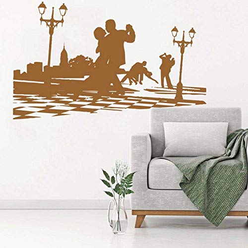 Art Ballerina Dancers Silhouette Wall Sticker Dacing Break Boy And Girl Vinyl Wall Poster Home Decor57X92Cm
