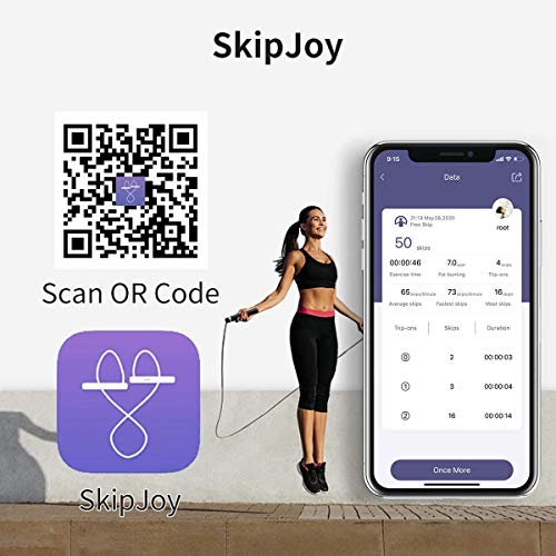 morpilot Corde à Sauter Intelligente, Smart Jump Rope 3M avec Analyse des Données APP, Countdown Timer, Rechargeable par…