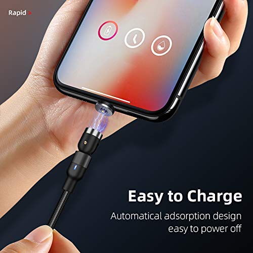 Câble de Chargement Magnétique 3 en 1,Cable Magnetique Paquet de 4(0.5M,1M,1M,2M) Câble de Chargement de Téléphone en…