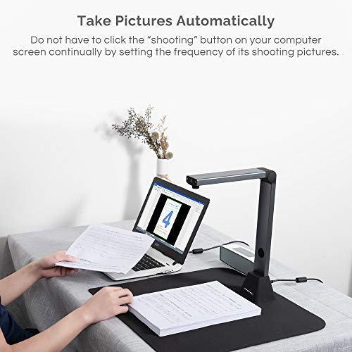 Camera pour Documents Bamboosang X3 Document Scanner : Portable Haute Définition Taille de Capture A3 Visualiseur OCR…