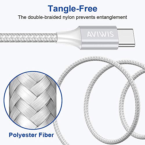 Câble USB Type C [Lot de 4 1m] Chargeur USB C en Nylon Tressé Charge Synchro Rapide Compatible pour Samsung Galaxy S20…