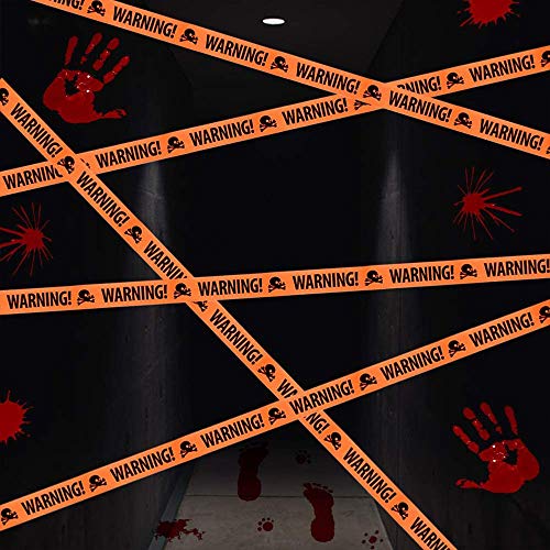 Decorazione di Halloween,Bst4u 26PCS Coltello Insanguinate Main Insanguinata Piede Banner,Adesivo Finestra Héron…