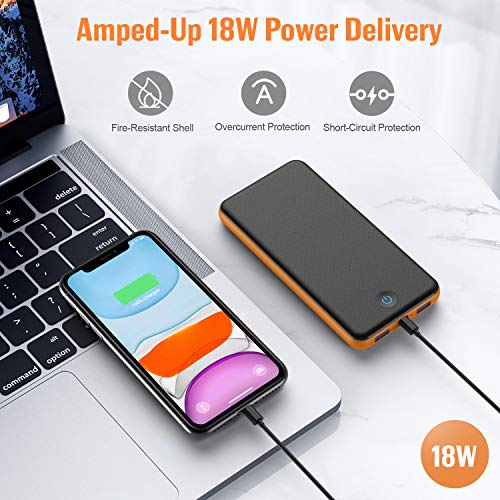 VOOE Batterie Externe 26800mAh [18W PD Charge Rapide], Chargeur Portable Chargement Simultané 3 Appareils [QC 3.0, PD et…