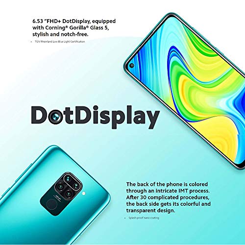 Redmi Note 9 Smartphone 3GB 64GB 48MP Quad Caméra Hotshot 6.53 ”FHD + DotDisplay 5020 mAh 3.5mm Headphone Jack Noir
