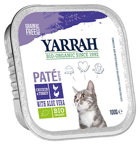 Yarrah Bio Lot de 16 boîtes de pâtée pour Chat (16 x 100 g)