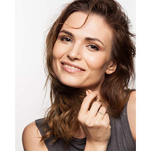 Orovi Bague pour femme en or jaune 18 carats (750) brillant 0,10 carats