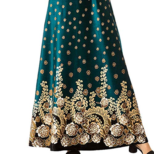 Robe Musulmane Femme Grande Taille,Women’s Long-Sleeved Fashion Boutique Print Dress Muslim Robes Islamique Abaya Kaftan…