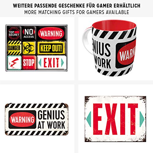 Nostalgic-Art Plaque Vintage Gaming in Progress – Idée de Cadeau pour Les Gamers, en métal, Design Retro pour la…