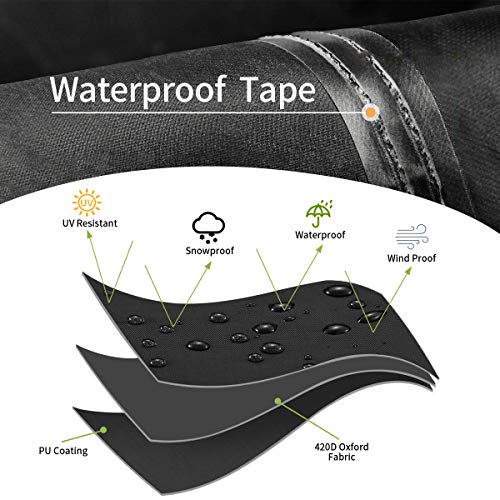 GEMITTO Housse Protection Table Jardin, Housses de Meubles et Salon Extérieur, Imperméable et Anti-UV, Étanche Bâche de…