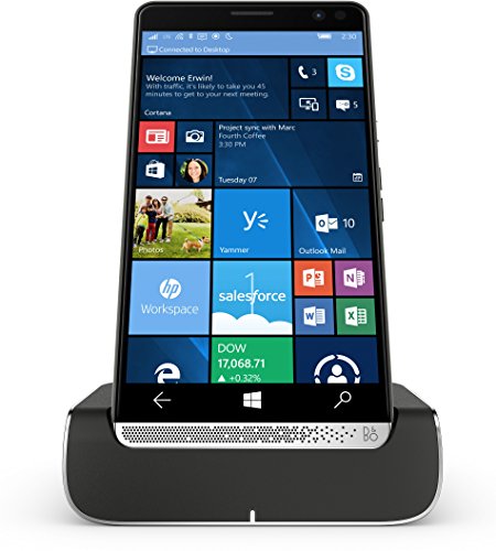 HP Elite X3 (Y1M46EA) Smartphone (écran Tactile 15,14 cm/5,96″) Amoled WQ HD, 64 Go, Dual SIM, Windows 10 Mobile, Noir/Argent