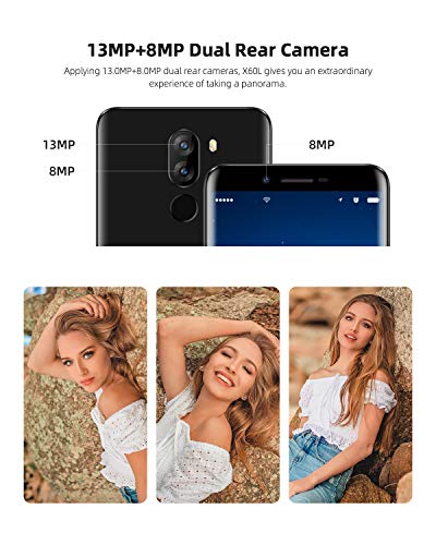Smartphone Débloqué 4G, DOOGEE X60 L Téléphone Portable, 5.5 Pouces 2.5D Écran, 3300mAh Batterie, Camera 13MP+8MP…