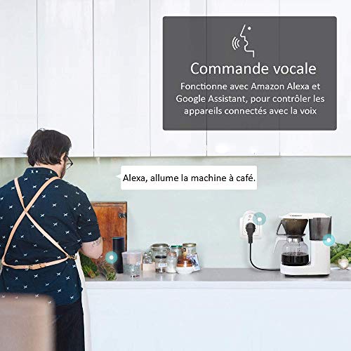 TP-Link Prise connectée WiFi HS100(FR), compatible avec Amazon Alexa et Google home pour la commande vocale, Contrôler…