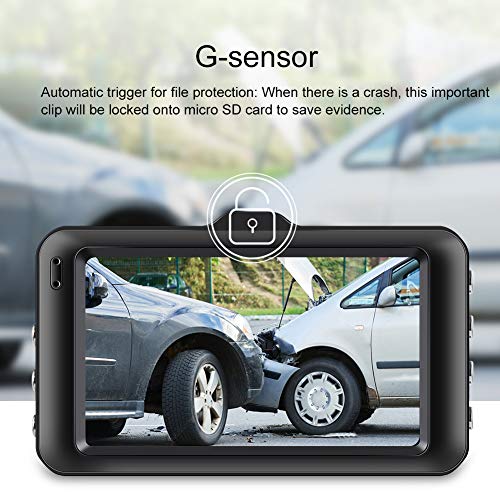 Caméra embarquée FHD 1080p pour voiture, grand angle 170°, écran LCD 7,6 cm, enregistrement en boucle, accéléromètre…