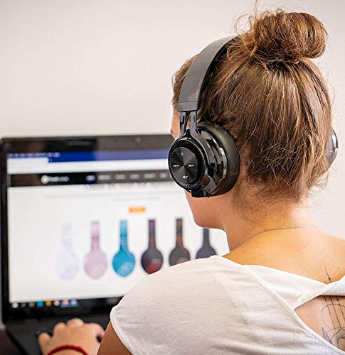 PowerLocus Casque Bluetooth sans Fil, [Bluetooth 5.0,40H de Jeu] Casque Audio stéréo sans-Fil ou Filaire avec Micro et…