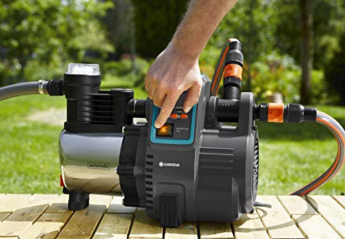 Gardena Station de Pompage 6000/6E Lcd Inox Premium : Pompe Domestique, Débit de 6 000 L/H, Moteur de 1 300 W, Affichage Lc, Corps en Acier Inoxydable de Qualité (1760-20)