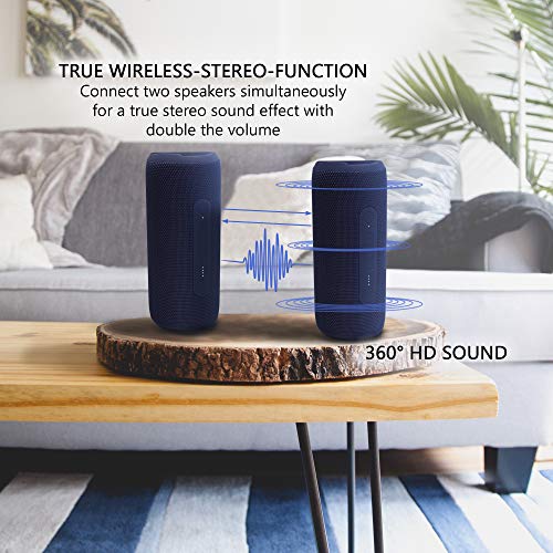 Haut-Parleur Bluetooth 5.0 – Puissant 24W [360° HD Sound] Music-Box avec Fonction Mains-Libres [IPX7 Waterproof…