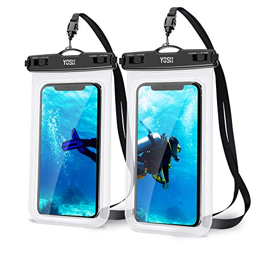 YOSH Pochette Étanche Smartphone IPX8 [Lot de 2], Pochette Téléphone Étanche, Housse Étanche Smartphone pour iPhone 14…