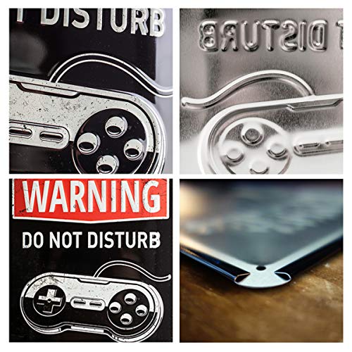 Nostalgic-Art Plaque Vintage Gaming in Progress – Idée de Cadeau pour Les Gamers, en métal, Design Retro pour la…