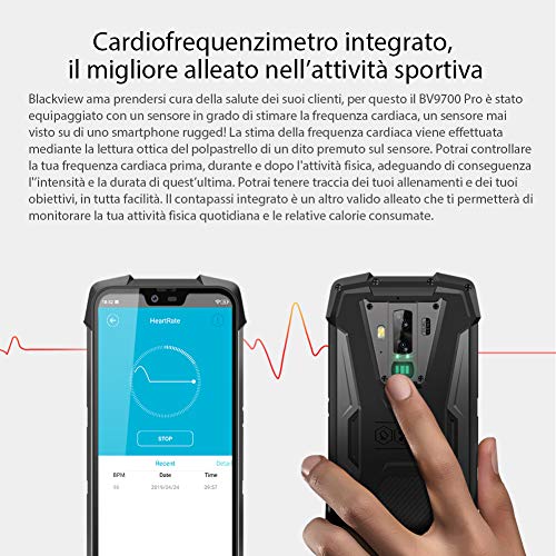 Telephone Portable incassable Blackview BV9700 Pro – Smartphone étanche IP68 5,9 Pouces FHD +, Helio P70 Octa 6GB…