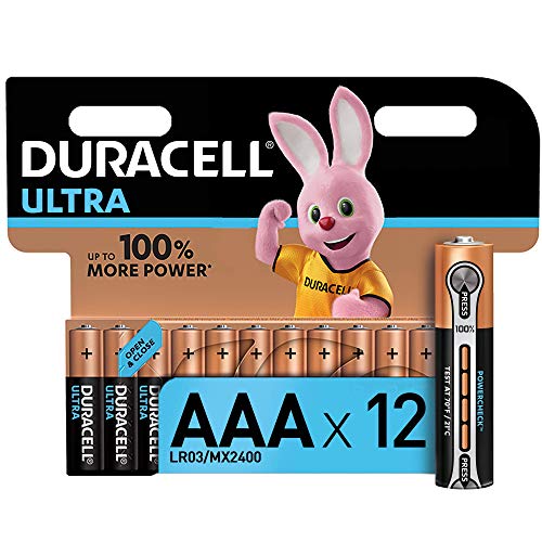 Duracell Ultra, lot de 12 piles alcalines Type AAA