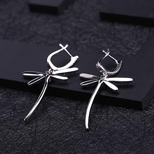 D&XQX Vintage Gothique Punk Boucles d’oreilles pour Les Femmes 925 Sliver Naturel Peridot Libellule Boucles d’oreilles…