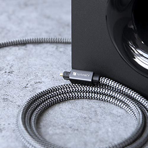 iVANKY Câble Optique Audio Numérique en Nylon Tressé équipé de Fils de Japon TORAY – Câble Fibre Optique Toslink pour…