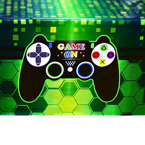 WERNNSAI Articles de Fête Thème du Jeu – 1 PCS 110 x 180 CM Nappe Jetable de Video Game Imprimé Plastique, Accessoires…