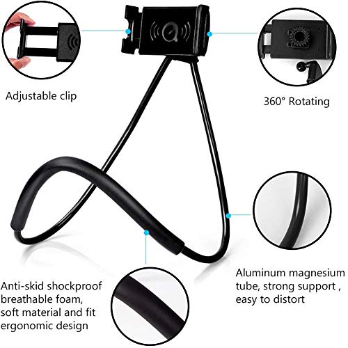 BESLIME Support de Tablette et Smartphone Pliable, Support Réglable en Col-de-Cygne Stand avec Bras Extensible pour…