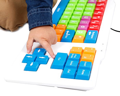 DURAGADGET Grand clavier coloré PS2/USB pour enfant avec souris en forme de tortue 470 x 180 x 15 mm