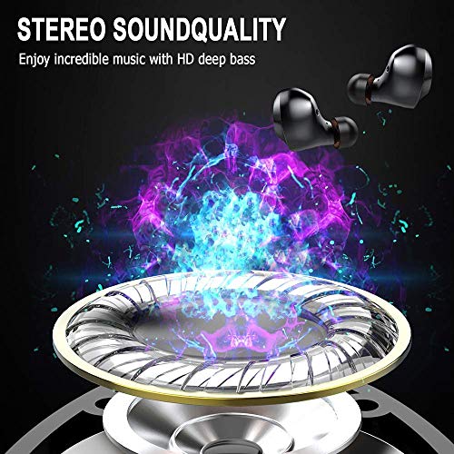 Motast Ecouteur Bluetooth 5.0, Oreillette Bluetooth IPX8 Etanche 3D Hi-FI Son Stéréo, Anti-Bruit CVC 8.0, Ecouteur sans…