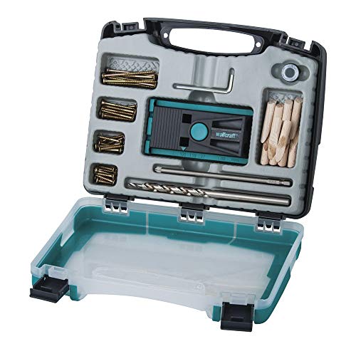 wolfcraft 4642000 Set “Undercover Jig” | Coffret d’assemblage par vissage invisible, 55 pièces